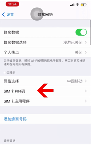 城子河苹果14维修网分享如何给iPhone14的SIM卡设置密码 