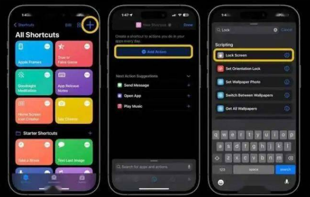 城子河苹果14锁屏维修店分享iPhone14升级iOS16.4后如何创建锁屏快捷方式 